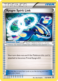 Kyogre Spirit Link 132/160 Pokémon card from Primal Clash for sale at best price