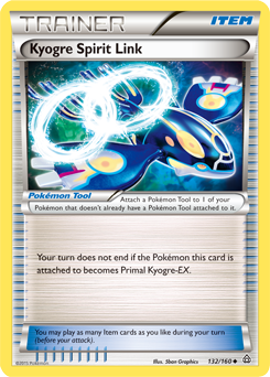 Uncommon Pokémon card Kyogre Spirit Link 132/160 from Primal Clash expansion