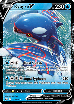 Kyogre V 037/159 Pokémon card from Crown Zenith for sale at best price