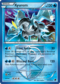 Kyurem 31/116 Pokémon card from Plasma Freeze for sale at best price