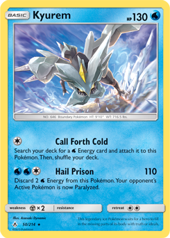 Kyurem 50/214 Pokémon card from Unbroken Bonds for sale at best price