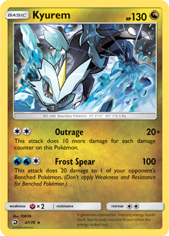 Kyurem 47/70 Pokémon card from Dragon Majesty for sale at best price