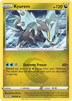 Kyurem 116/203 Pokémon card from Evolving Skies for sale at best price
