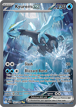 Special illustration rare Pokémon card Kyurem ex 165/86 from Black Bolt expansion