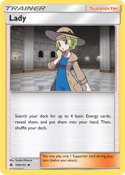 Lady 109/131 Pokémon card from Forbidden Light for sale at best price