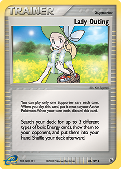 Carte Pokémon Mademoiselle Sortie 83/109 de la série Ex Rubis & Saphir en vente au meilleur prix