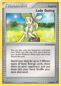 Carte Pokémon Peu commune Mademoiselle Sortie 87/107 de la série Ex Deoxys