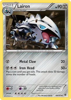 Lairon 58/101 Pokémon card from Plasma Blast for sale at best price