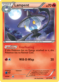 Lampent 22/135 Pokémon card from Plasma Storm for sale at best price