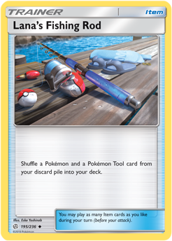 Lana's Fishing Rod 195/236 Pokémon card from Cosmic Eclipse for sale at best price