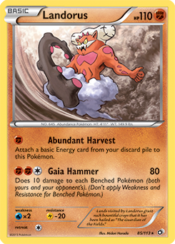 Carte Pokémon Landorus 85/113 de la série Legendary Treasures en vente au meilleur prix