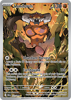 Illustration rare Pokémon card Landorus 131/86 from Black Bolt expansion
