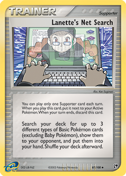 Carte Pokémon Peu commune Annette surfe sur le net 87/100 de la série Ex Tempête de Sable