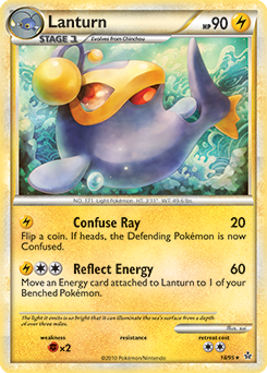 Rare Pokémon card Lanturn 18/95 from Unleashed expansion
