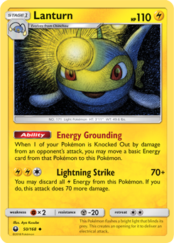 Lanturn 50/168 Pokémon card from Celestial Storm for sale at best price