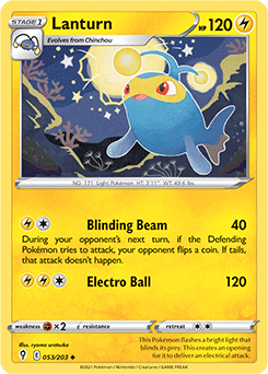 Lanturn 53/203 Pokémon card from Evolving Skies for sale at best price