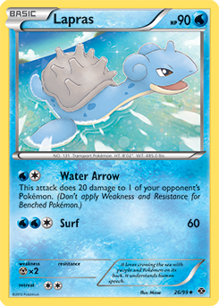 Uncommon Pokémon card Lapras 26/99 from Next Destinies expansion