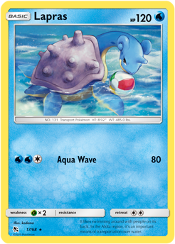 Lapras 17/68 Pokémon card from Hidden Fates for sale at best price