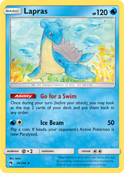 Lapras 56/214 Pokémon card from Lost Thunder for sale at best price
