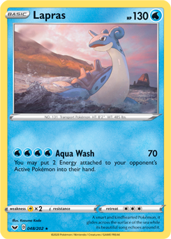 Lapras 48/202 Pokémon card from Sword & Shield for sale at best price