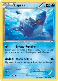 Uncommon Pokémon card Lapras 28/122 from Breakpoint expansion