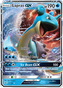 Lapras GX 35/149 Pokémon card from Sun & Moon for sale at best price