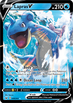 Lapras V 49/202 Pokémon card from Sword & Shield for sale at best price