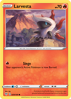 Common Pokémon card Lar Vesta 29/189 from Darkness Ablaze expansion