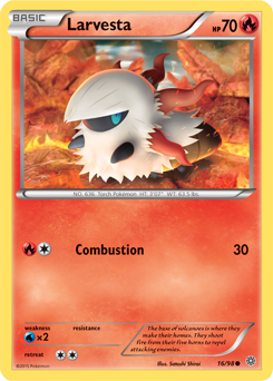 Larvesta 16/98 Pokémon card from Ancient Origins for sale at best price
