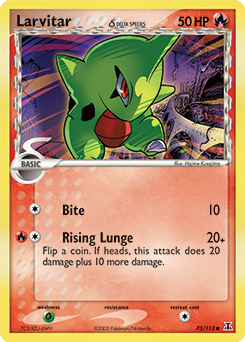 Larvitar 73/113 Pokémon card from Ex Delta Species for sale at best price