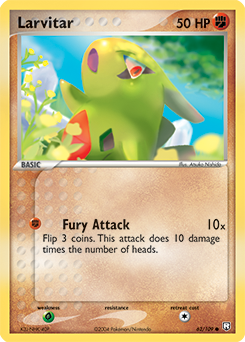 Carte Pokémon Commune Larvitar 62/109 de la série Ex Team Rocket Returns