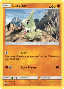 Larvitar 74/168 Pokémon card from Celestial Storm for sale at best price