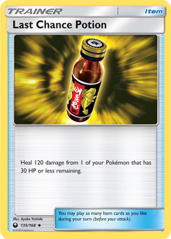 Uncommon Pokémon card Last Chance Potion 135/168 from Celestial Storm expansion