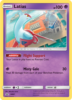 Promo Pokémon card Latias SM87 from Sun and Moon Promos expansion