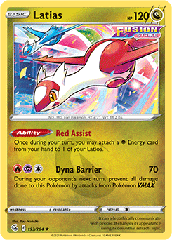 Latias 193/264 Pokémon card from Fusion Strike for sale at best price