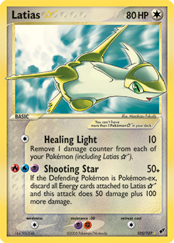Carte Pokémon Latias Star 105/107 de la série Ex Deoxys en vente au meilleur prix