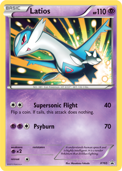Promo Pokémon card Latios XY65 from XY Promos expansion