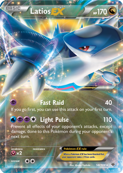 Latios EX 58/108 Pokémon card from Roaring Skies for sale at best price