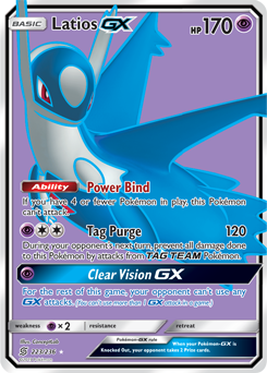 Full Art Pokémon Pokémon card Latios GX 223/236 from Unified Minds expansion