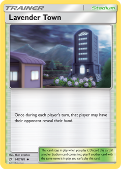 Lavender Town 147/181 Pokémon card from Team Up for sale at best price