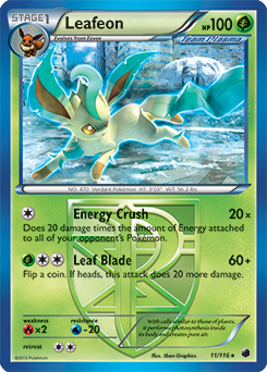 Leafeon 11/116 Pokémon card from Plasma Freeze for sale at best price