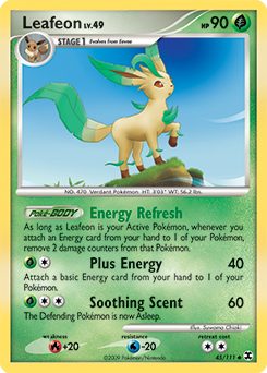 Leafeon 45/111 Pokémon card from Rising Rivals for sale at best price