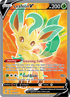 Leafeon V 166/203 Pokémon card from Evolving Skies for sale at best price