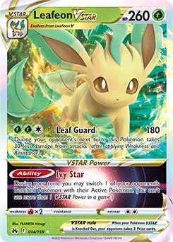 Leafeon VSTAR 014/159 Pokémon card from Crown Zenith for sale at best price