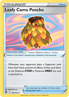 Leafy Camo Poncho 160/195 Pokémon card from Silver Tempest for sale at best price