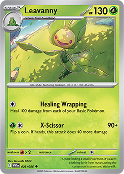 Uncommon Pokémon card Leavanny 3/86 from White Flare expansion