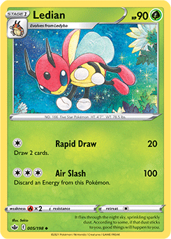 Ledian 5/198 Pokémon card from Chilling Reign for sale at best price