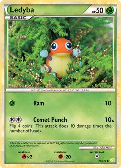 Ledyba 71/123 Pokémon card from HeartGold SoulSilver for sale at best price