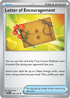 Letter of Encouragement 189/197 Pokémon card from Obsidian Flames for sale at best price
