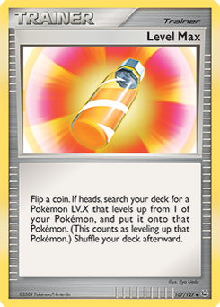 Uncommon Pokémon card Level Max 107/127 from Platinuim expansion